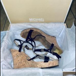 Michael Kors Cicely Wedge in Black-Size-8-Like New in Box